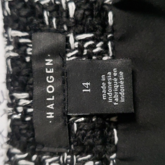 CT695 Halogen Black & White Tweed Skirt 14 - Picture 6 of 6